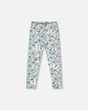 Organic Cotton Leggings Blue Llama Print | Deux par Deux | Jenni Kidz