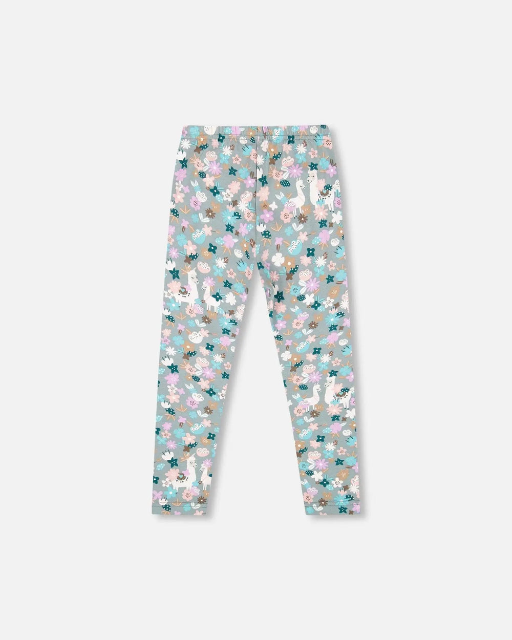 Organic Cotton Leggings Blue Llama Print | Deux par Deux | Jenni Kidz