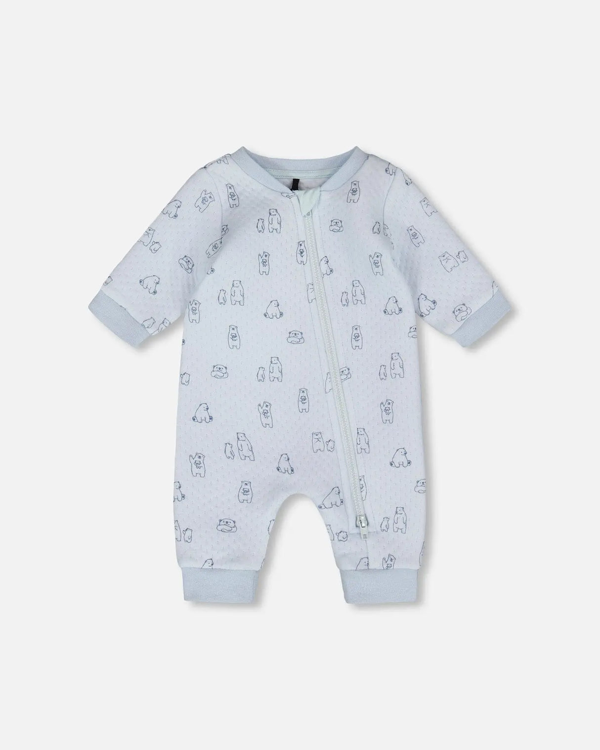 Organic Cotton One-Piece And Baby Romper Blue Bear Print | Deux par Deux | Jenni Kidz