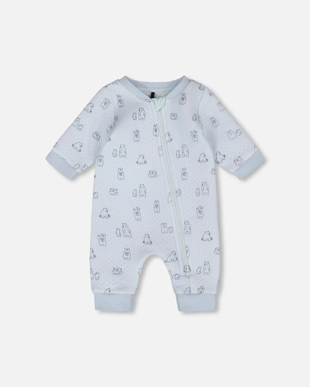 Organic Cotton One-Piece And Baby Romper Blue Bear Print | Deux par Deux | Jenni Kidz