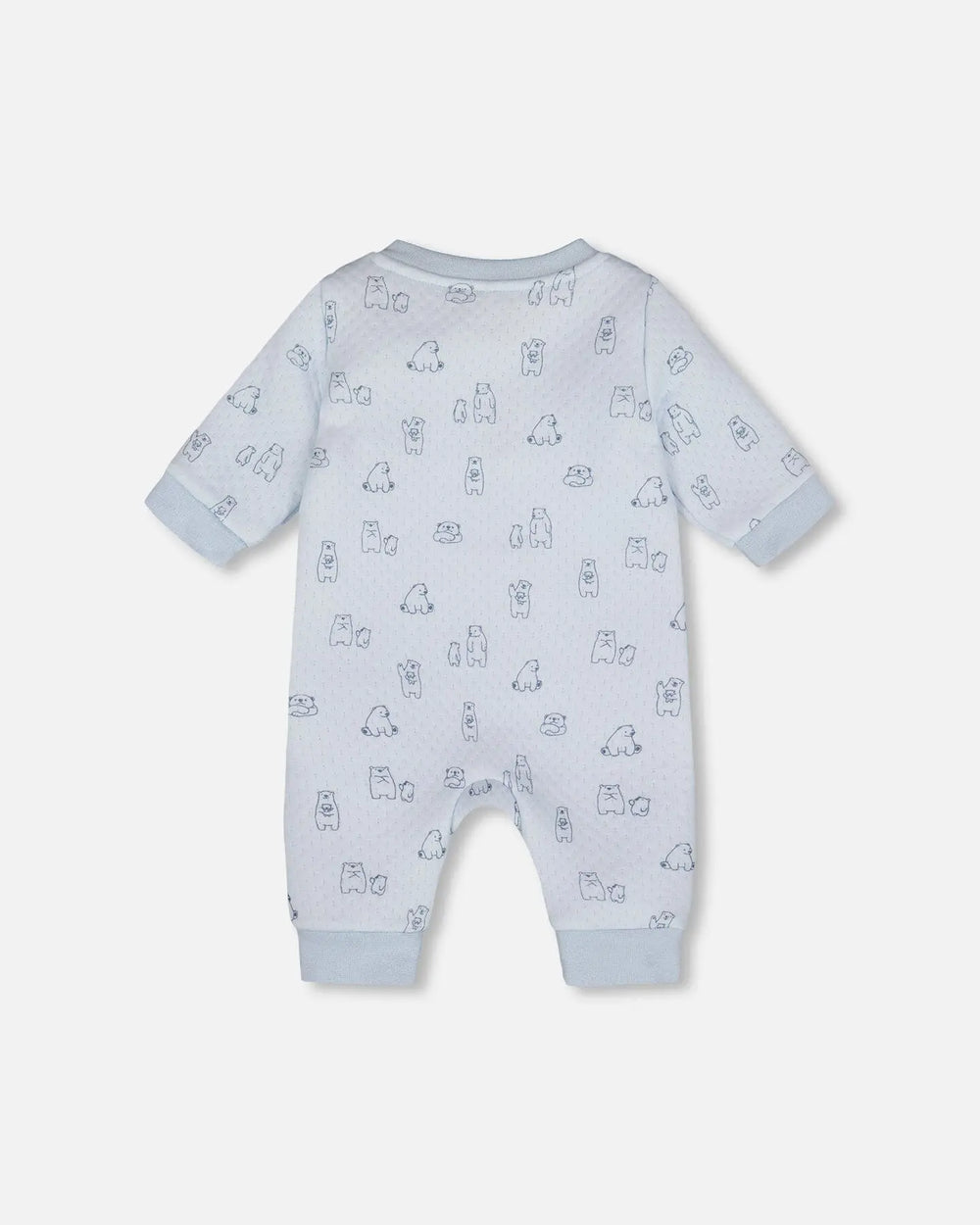 Organic Cotton One-Piece And Baby Romper Blue Bear Print | Deux par Deux | Jenni Kidz