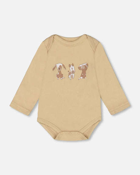 Organic Cotton Onesie Light Caramel | Deux par Deux | Jenni Kidz