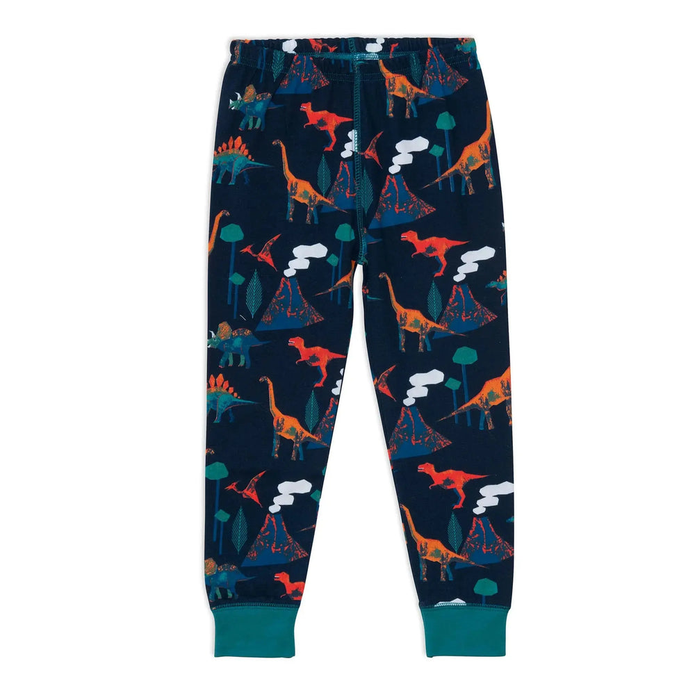 Organic Cotton Two Piece Dinosaur Printed Boys Pajama Set | DEUX PAR DEUX | DEUX PAR DEUX | Jenni Kidz