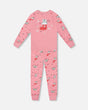 Organic Cotton Two-Piece Pajamas Pink Cat Print | Deux par Deux | Jenni Kidz