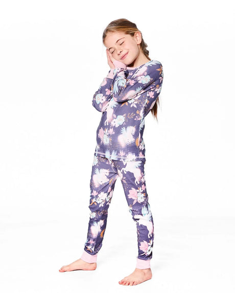 Organic Cotton Two-Piece Pajamas Watercolor Unicorns | Deux par Deux | Jenni Kidz
