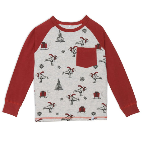 Organic Cotton Two Piece Printed Boys Pajama Set Skating Bears | DEUX PAR DEUX | DEUX PAR DEUX | Jenni Kidz