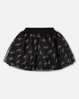 Organza And Mesh Skirt Black With Unicorn Print | Deux par Deux | Jenni Kidz