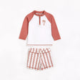 Palm Tree Raglan Rashguard and Striped Swim Shorts Set | Petit Lem | Petit Lem | Jenni Kidz