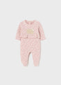 Patterned Quilted Bear footie Onesie - Baby Rose | Mayoral | Mayoral | Jenni Kidz