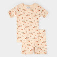 Petit Lem agrumes floral kids summer pajama set organic cotton