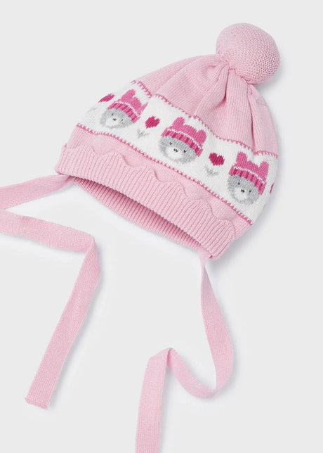 Pink Knitted Baby Girls Dress With Hat Set Newborn | Mayoral | Mayoral | Jenni Kidz