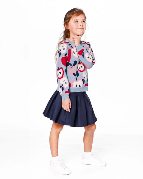 Pleated Milano Skirt Navy Blue | Deux par Deux | Jenni Kidz