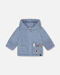 Plush Hooded Jacket Light Blue | Deux par Deux | Jenni Kidz