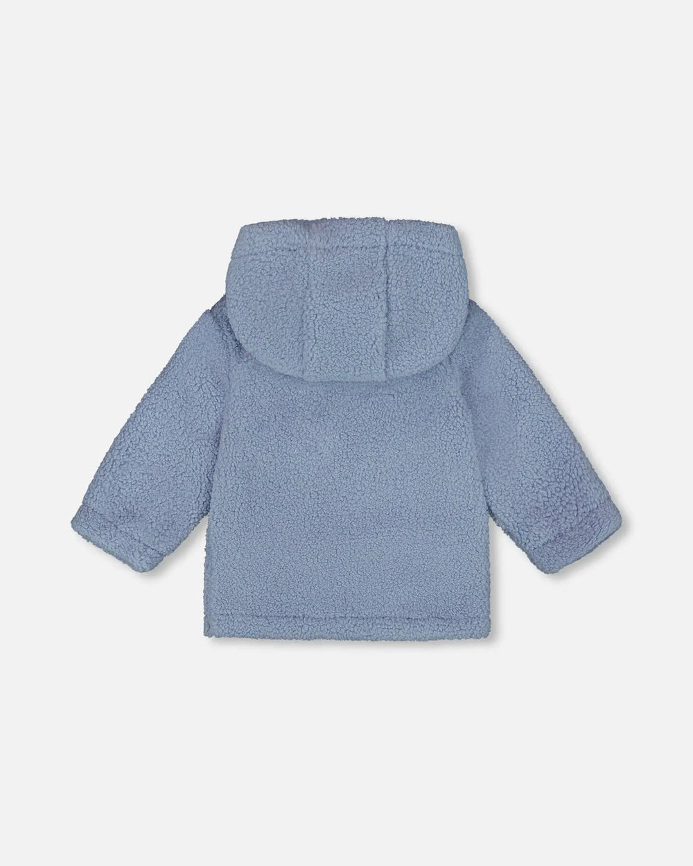 Plush Hooded Jacket Light Blue | Deux par Deux | Jenni Kidz