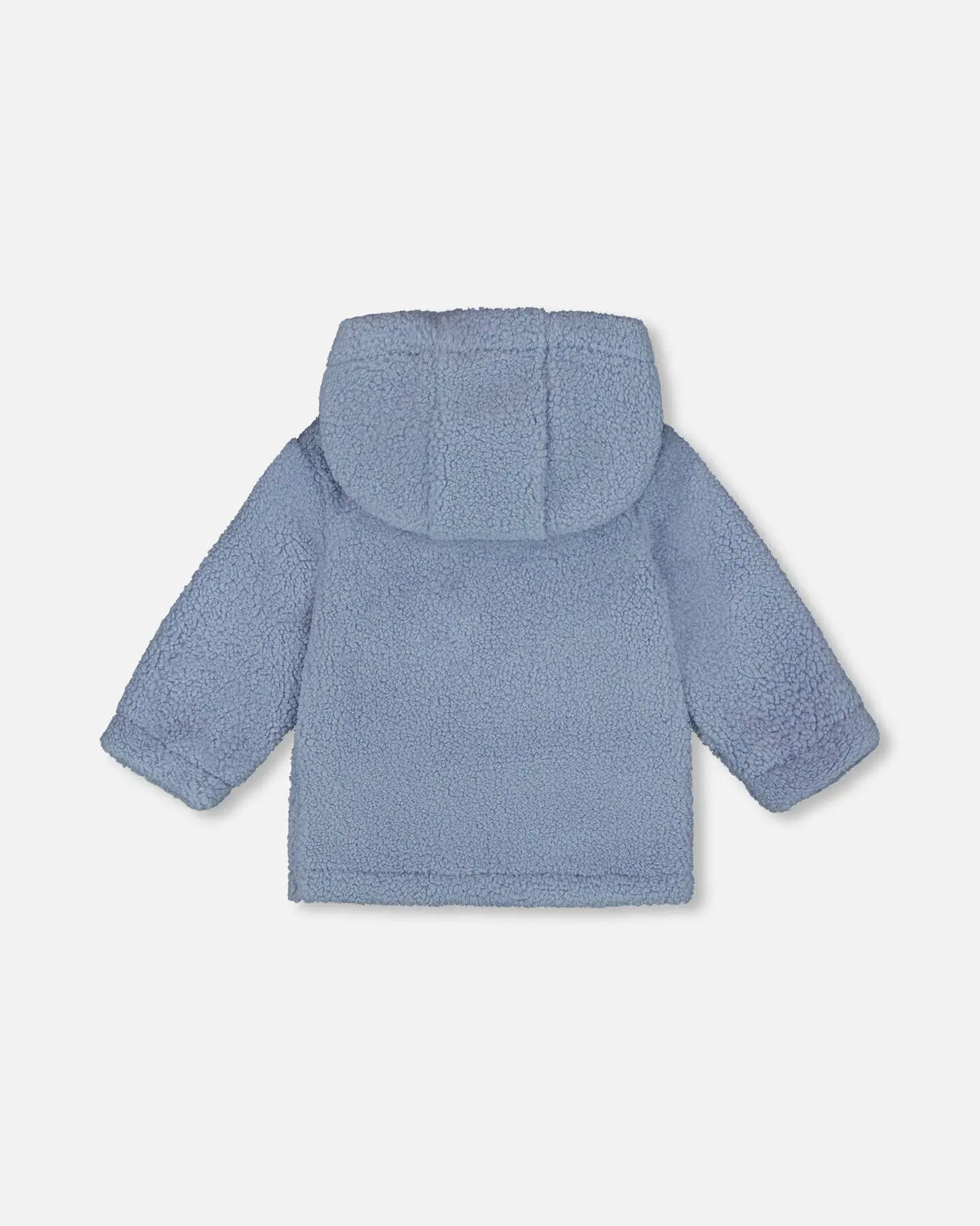 Plush Hooded Jacket Light Blue | Deux par Deux | Jenni Kidz