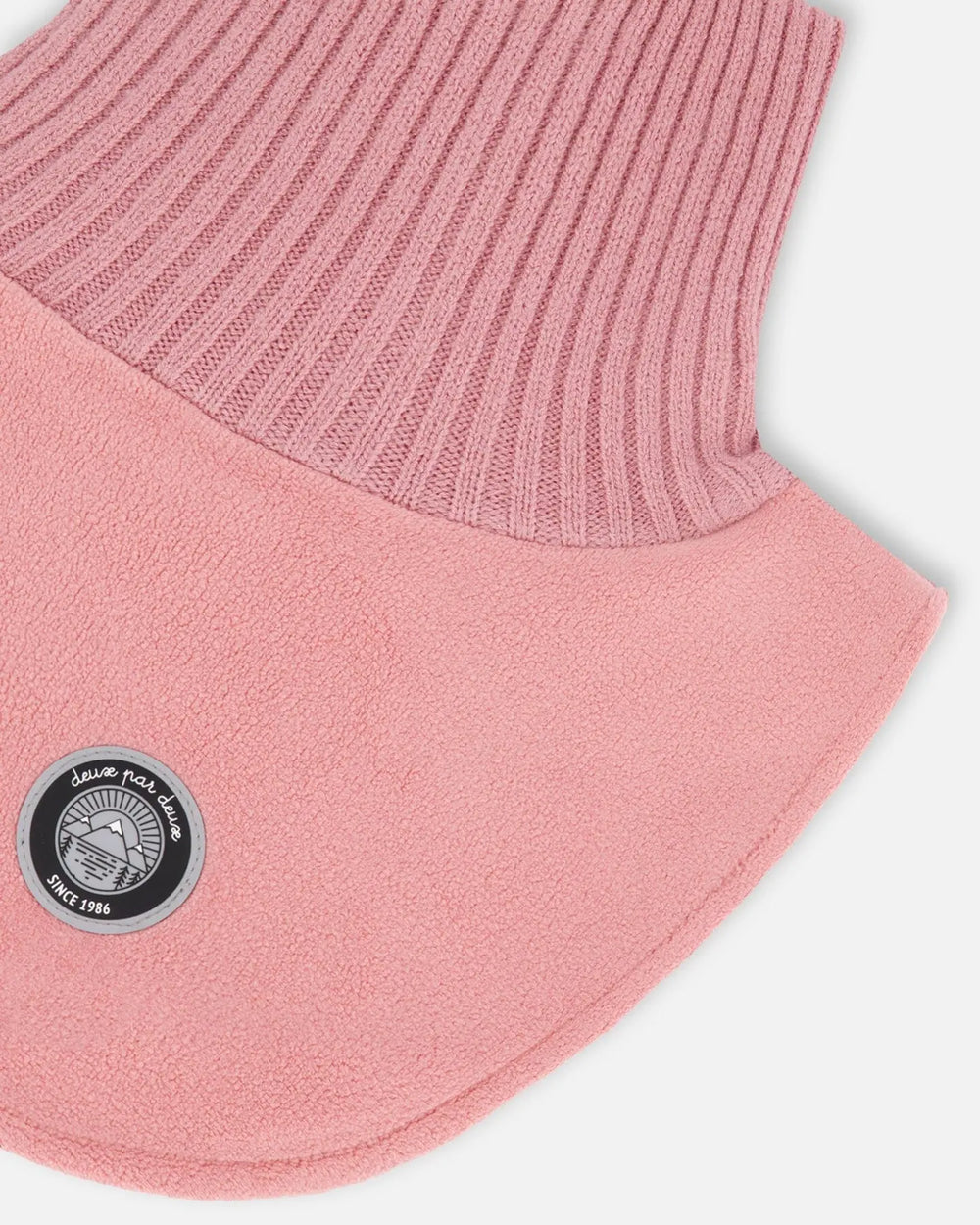 Polar Fleece And Knit Neckwarmer Dusty Pink | Deux par Deux | Jenni Kidz