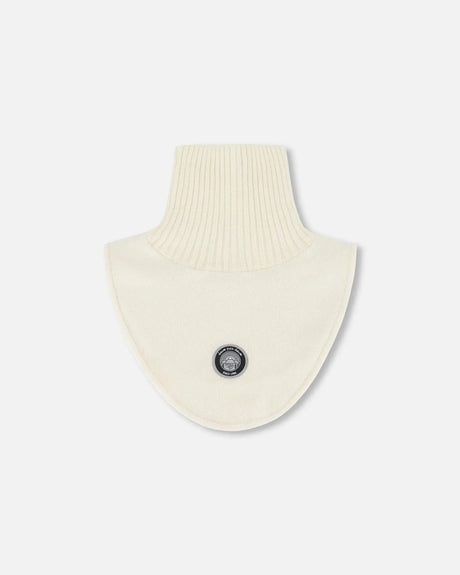Polar Fleece And Knit Neckwarmer Off-White | Deux par Deux | Jenni Kidz
