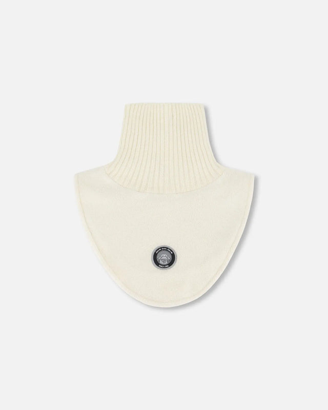 Polar Fleece And Knit Neckwarmer Off-White | Deux par Deux | Jenni Kidz