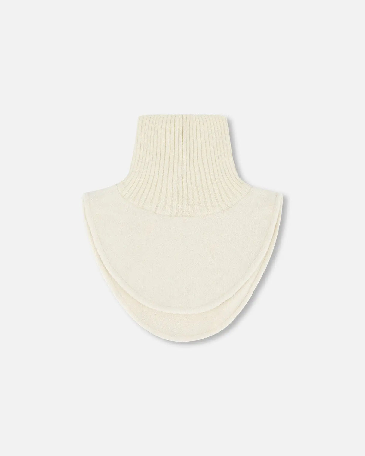 Polar Fleece And Knit Neckwarmer Off-White | Deux par Deux | Jenni Kidz