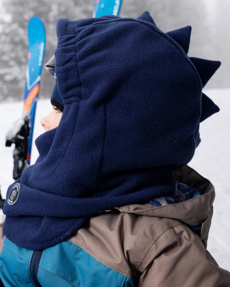 Polar Fleece Balaclava For Ski Helmet Navy Blue | Deux par Deux | Jenni Kidz