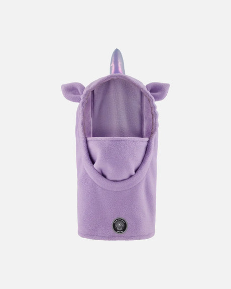 Polar Fleece Balaclava For Ski Helmet Purple Unicorn | Deux par Deux | Jenni Kidz