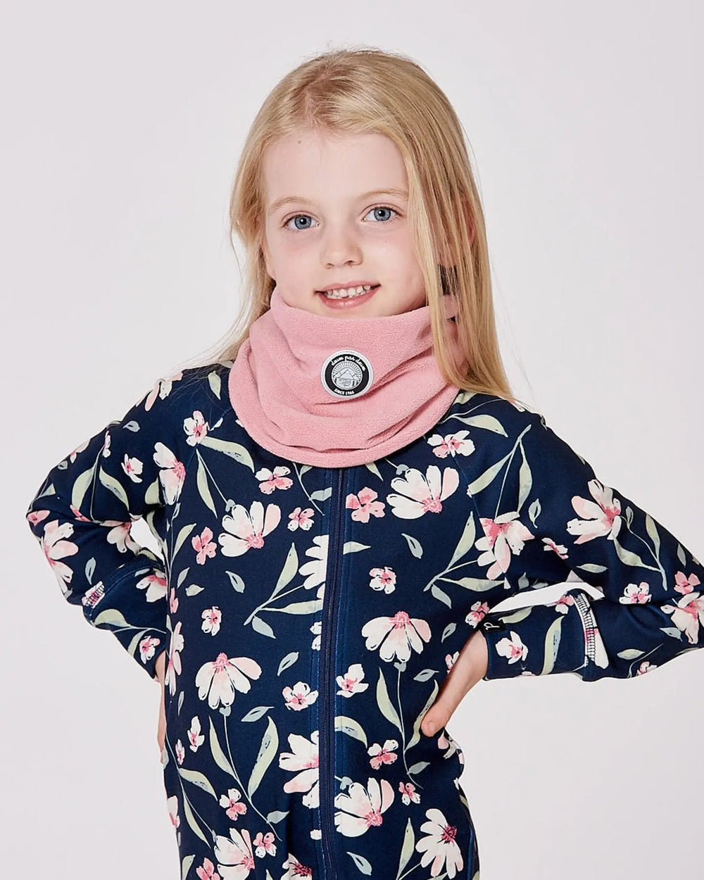 Polar Fleece Neckwarmer Dusty Pink | Deux par Deux | Jenni Kidz