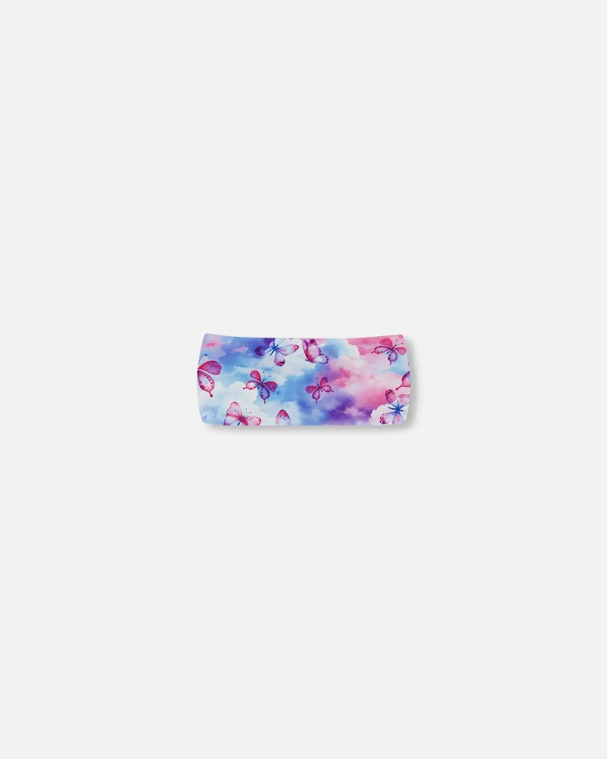 Printed Athletic Headband Pink, Blue And Butterflies | Deux par Deux | Jenni Kidz