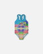 Printed One-Piece Swimsuit Multicolored | Deux par Deux | Jenni Kidz