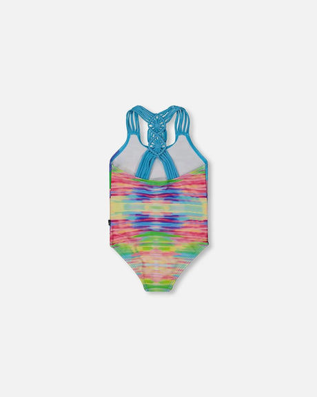 Printed One-Piece Swimsuit Multicolored | Deux par Deux | Jenni Kidz