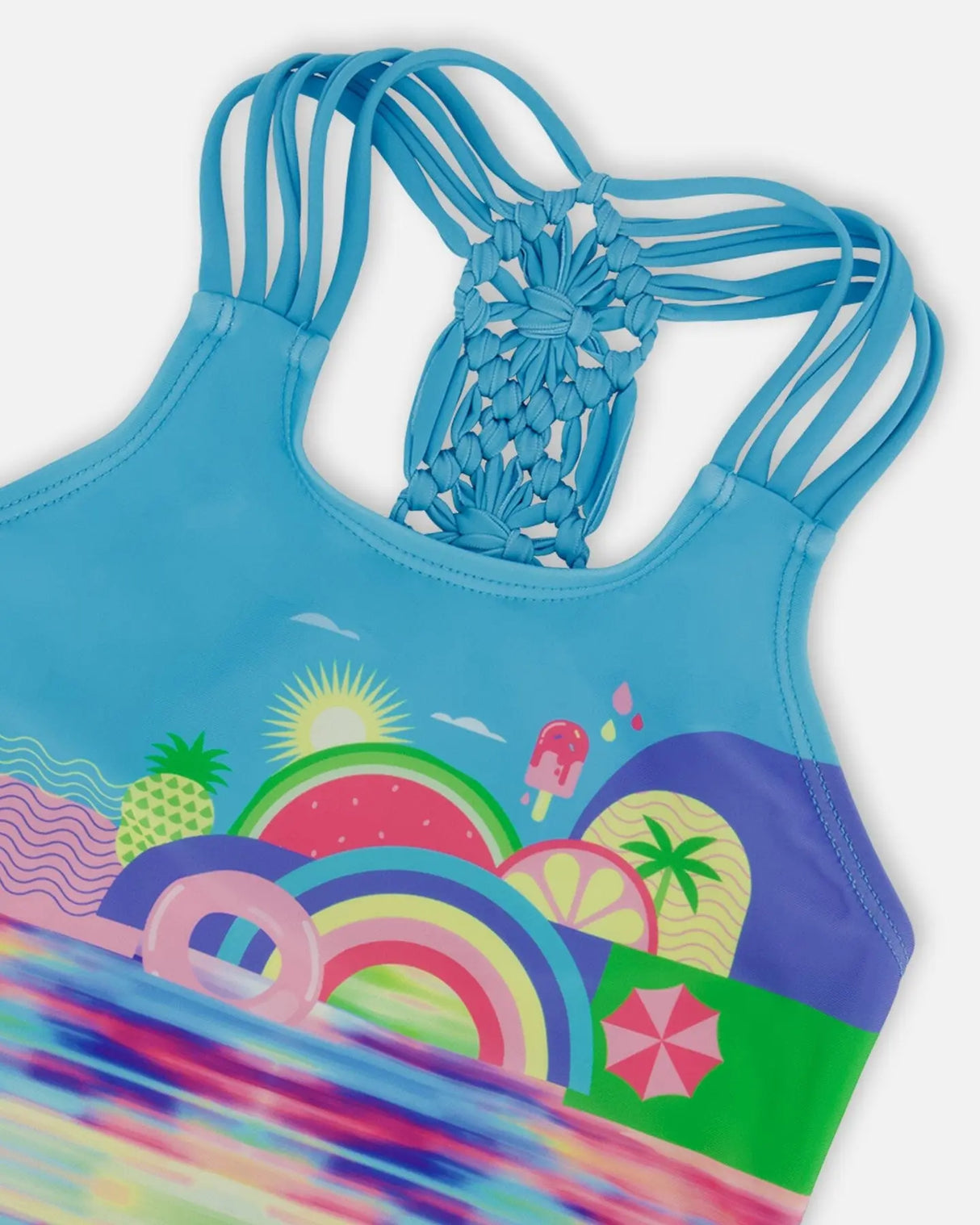 Printed One-Piece Swimsuit Multicolored | Deux par Deux | Jenni Kidz