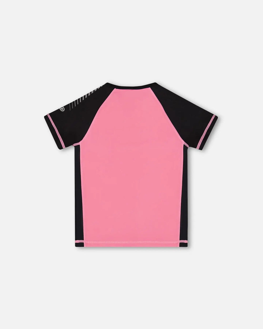 Printed Short Sleeve Athletic Top Pink With Butterflies | Deux par Deux | Jenni Kidz