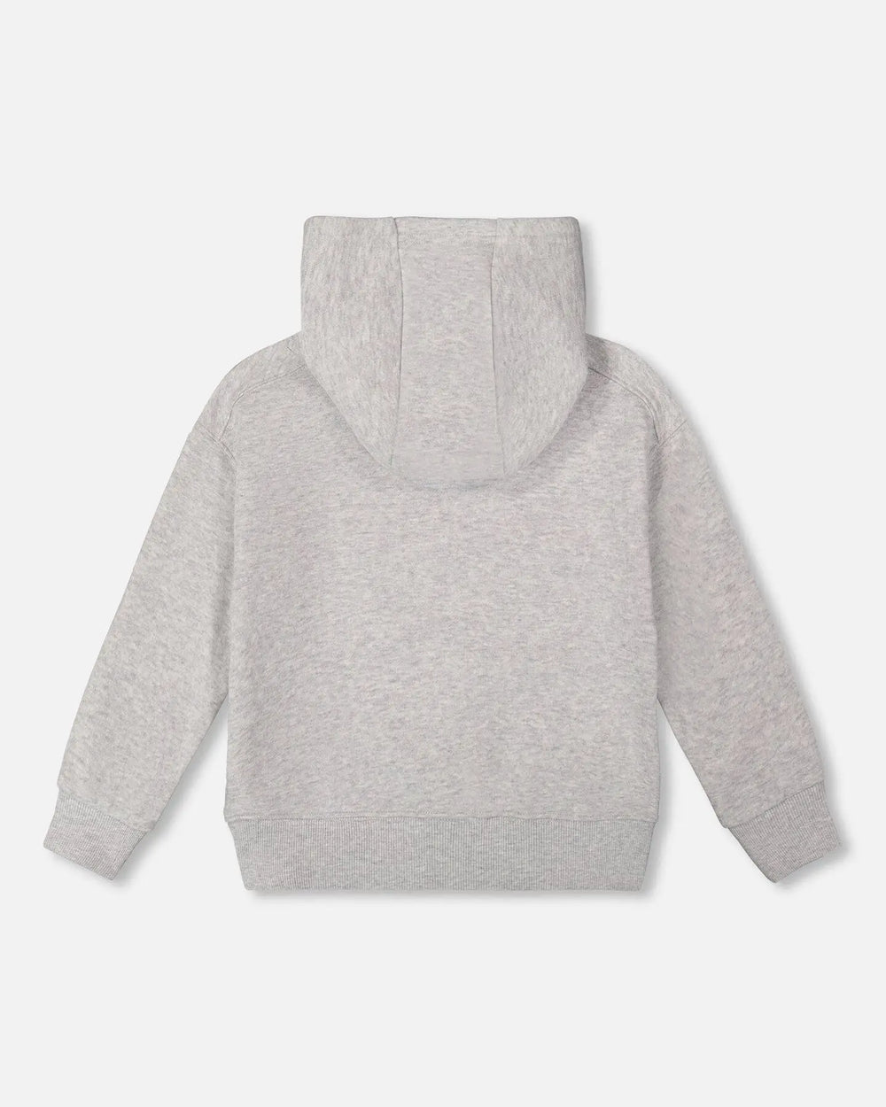 Pullover Fleece Hooded Sweatshirt Light Heather Gray | Deux par Deux | Jenni Kidz