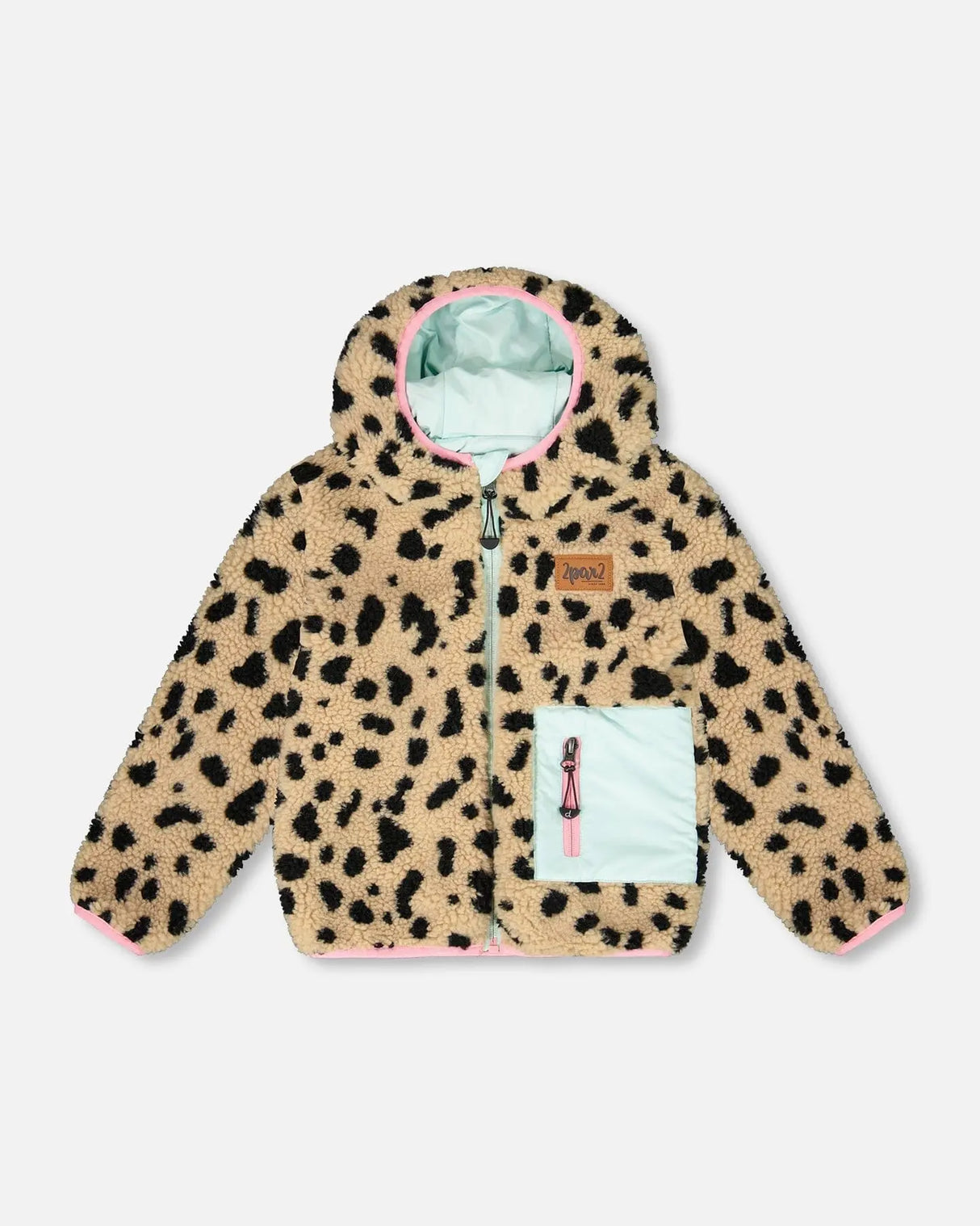 Reversible Mid-Season Jacket Mint Green | Deux par Deux | Jenni Kidz