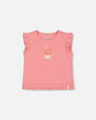 Rib Tank Top With Frills Coral Pink | Deux par Deux | Jenni Kidz