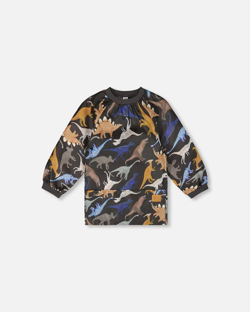 School Apron Black Dinosaur Print | Deux par Deux | Jenni Kidz