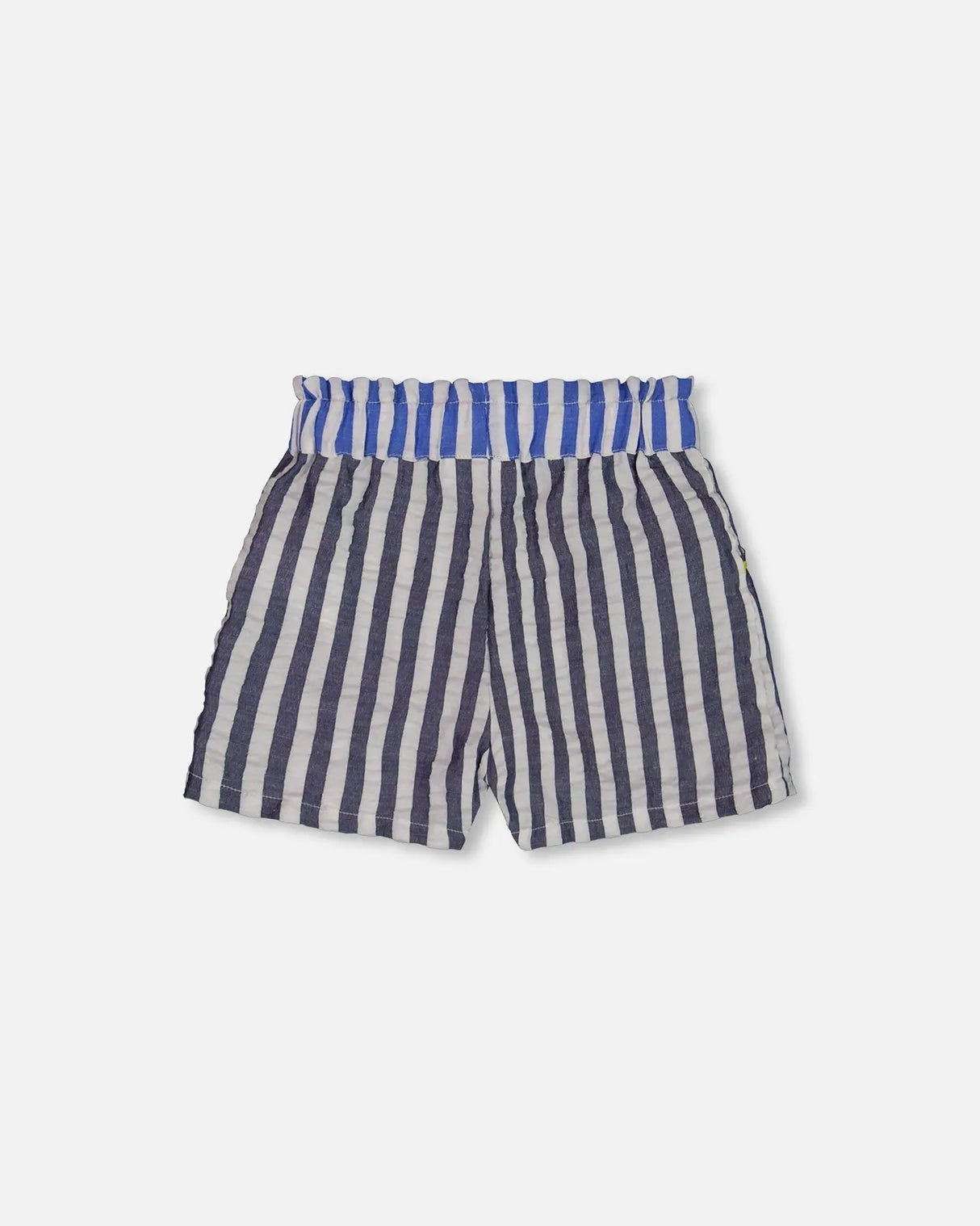 Seersucker Short Navy Blue And White | Deux par Deux | Jenni Kidz