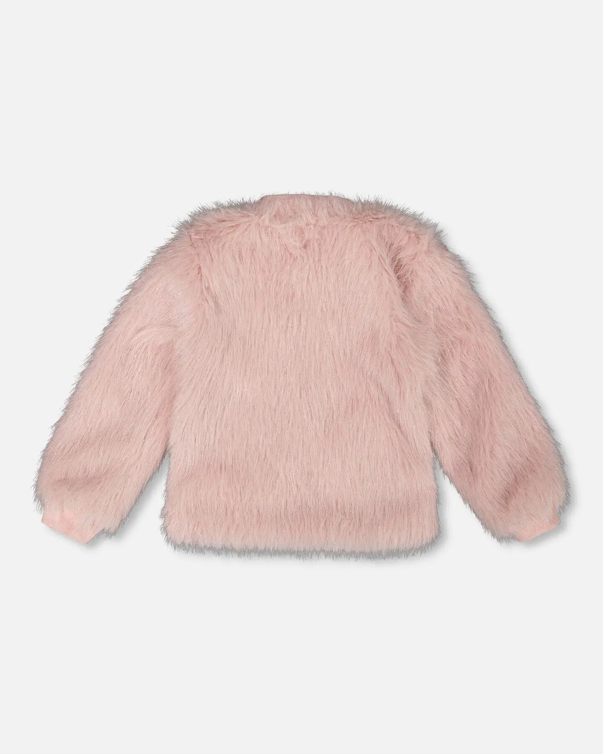 Short Faux Fur Coat Dusty Pink | Deux par Deux | Jenni Kidz