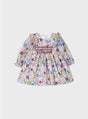 Smocked Multi Floral Baby Girls Dress – | Mayoral | Mayoral | Jenni Kidz