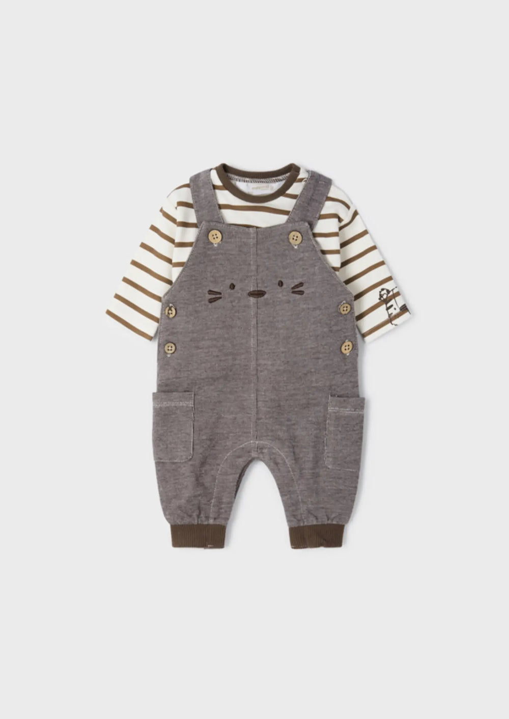Soft Knitted Chocolate Fleece Romper Set | Mayoral | Mayoral | Jenni Kidz