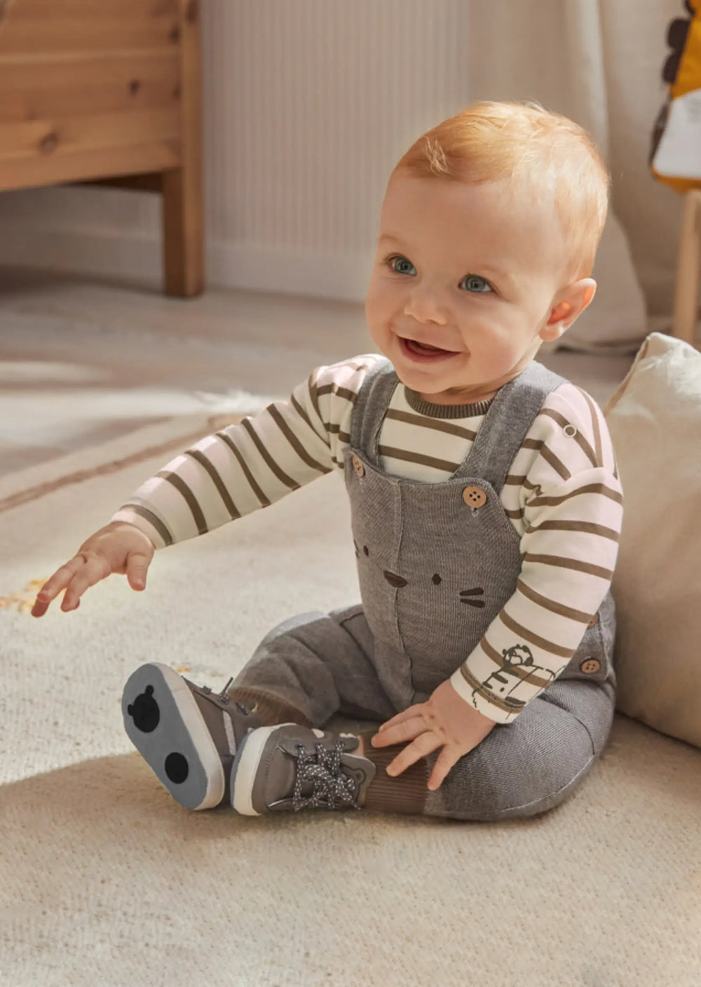 Soft Knitted Chocolate Fleece Romper Set | Mayoral | Mayoral | Jenni Kidz