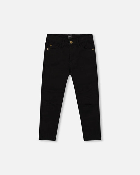 Stretch Twill Pants Black | Deux par Deux | Jenni Kidz