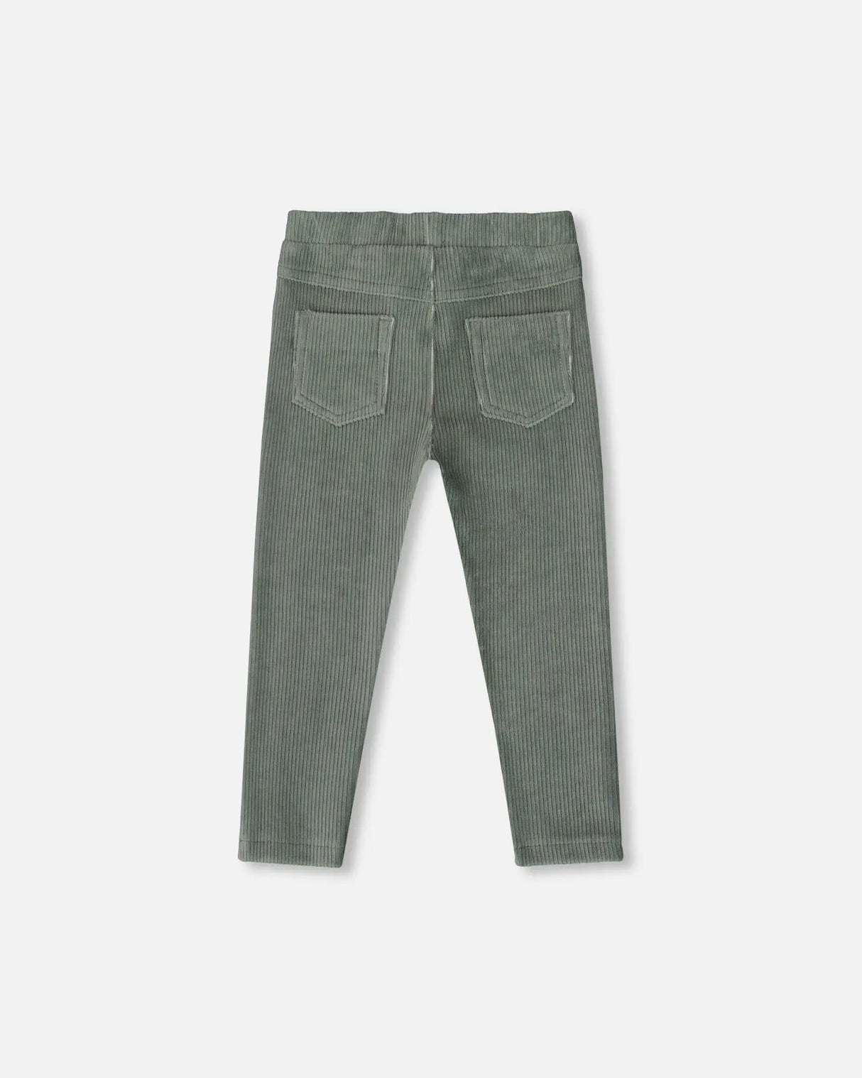 Stretch Velour Tregging Jade Green | Deux par Deux | Jenni Kidz
