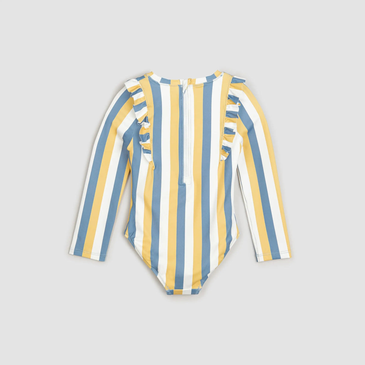 Sunrise & Blue Striped Long-Sleeve One-Piece  Baby & Toddler Girls Swimsuit | Petit Lem | Miles The Label | Jenni Kidz