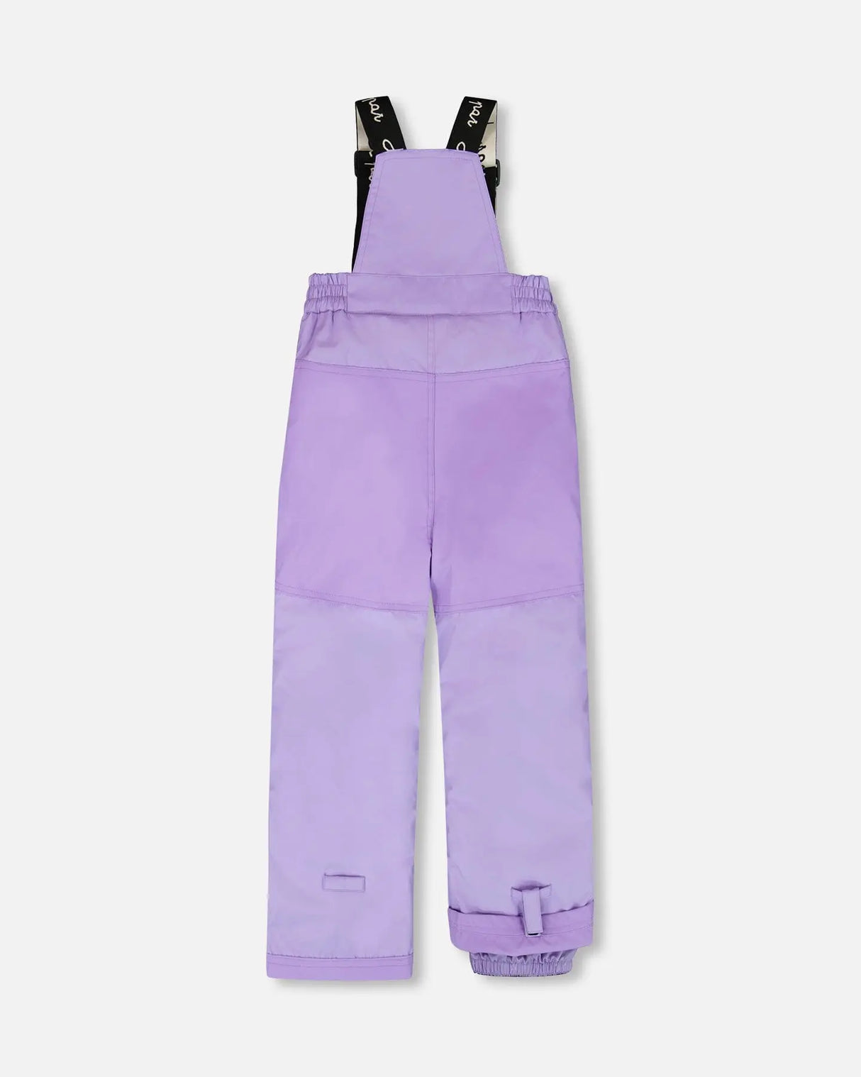 Cordura-reinforced knee on lavender Discover snow pants, durable kids’ 2-piece snowsuit