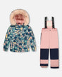 Two-Piece Discover Snowsuit With Printed Jacket Dusty Pink | Deux par Deux | Jenni Kidz