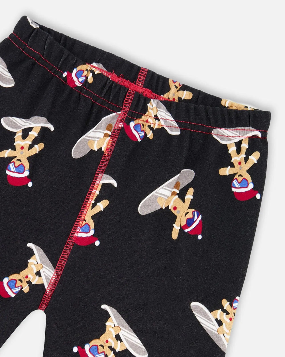 Two-Piece Organic Cotton Pajama Set Black Cookie Print | Deux par Deux | Jenni Kidz