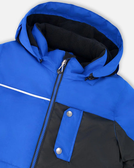 Two-Piece Play Snowsuit With Contrast Jacket Black | Deux par Deux | Jenni Kidz