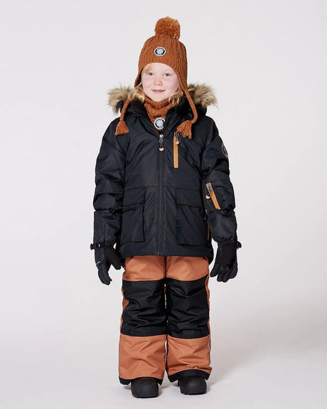 Two-Piece Play Snowsuit With Contrast Jacket Brown Sugar | Deux par Deux | Jenni Kidz