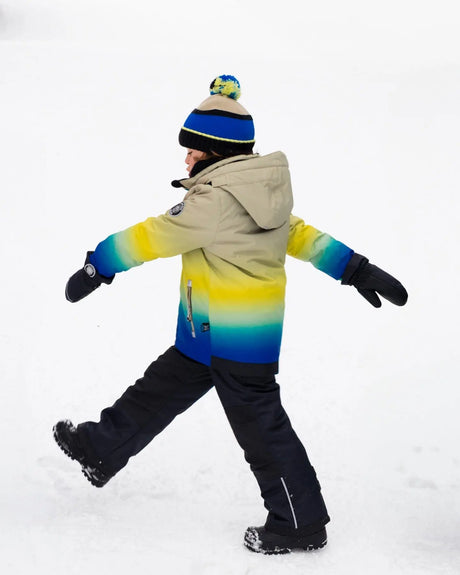 Two-Piece Play Snowsuit With Gradient Jacket Black | Deux par Deux | Jenni Kidz