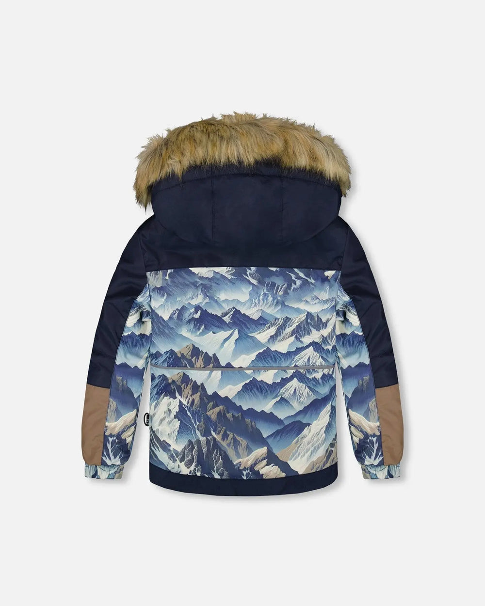 Two-Piece Play Snowsuit With Printed Colorblocked Jacket Navy Blue | Deux par Deux | Jenni Kidz